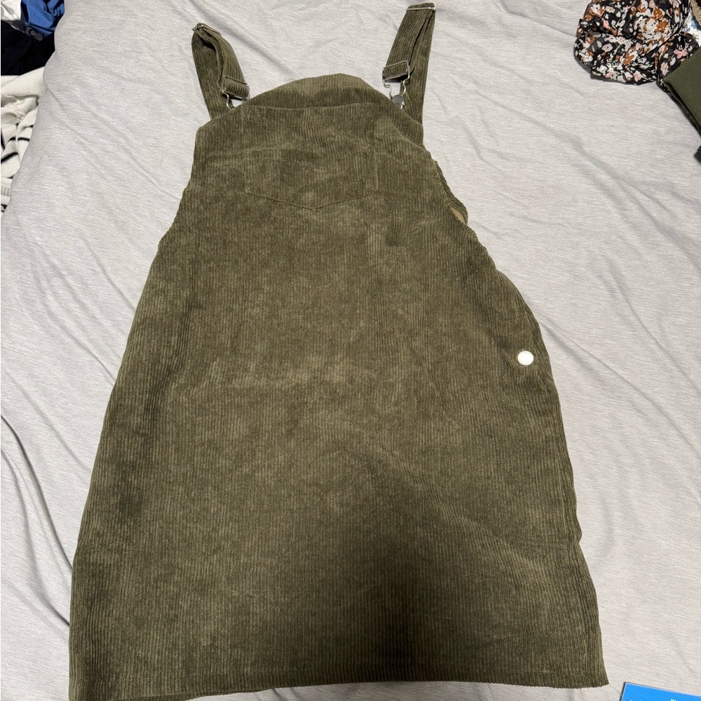 Cupshe Olive Green Corduroy Dress